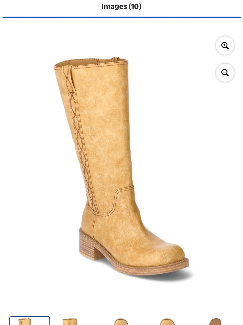 No boundaries Women's Tall Tan Fashion Riding Boots. Memory foam